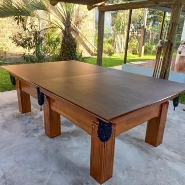 Imagem de Mesa de Sinuca e Jantar Diver Madeira Maciça Carlin Bilhares Superfíci