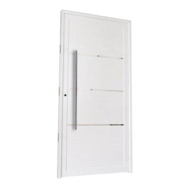 Imagem de Porta de Giro Lambri em Alumínio 215 x 104 x 6 cm Puxador e Friso Dire