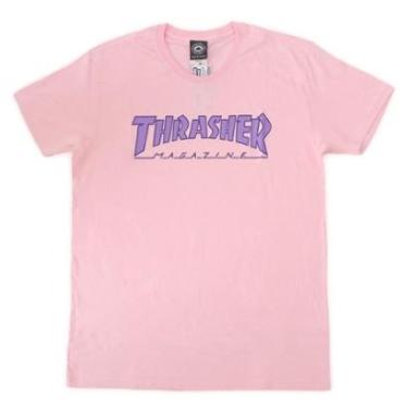 Imagem de Camiseta Thrasher Magazine Outlined - Rosa/Violeta-Masculino