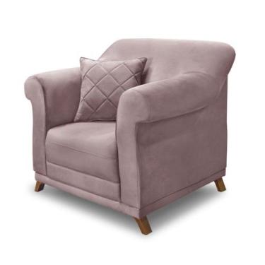 Imagem de Poltrona Decorativa Estofada Sala Quarto Escritório Leitura Fiorela - 