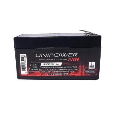 Imagem de Bateria Gel Selada 12v 1.3ah UNIPOWER - Tecnologia Agm Vrla