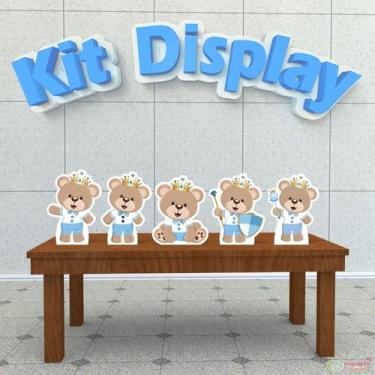 Imagem de Kit 5 Displays De Mesa Urso Príncipe Azul Claro - IMPAKTO VISUAL