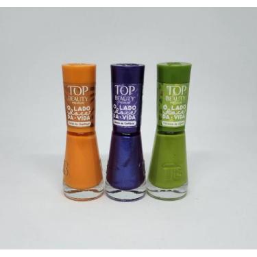 Imagem de Esmalte Top Beauty Coleção O Lado Doce da Vida 3 und - Verde, Amarelo 