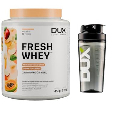 Imagem de Combo Fresh Whey Dux 450g + Coqueteleira oficial - Sabor Vitamina de Frutas