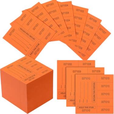 Imagem de Kosiz 1000 folhas de bilhetes de sorteio de licitação 5 folhas de bilhetes de leilão chinês bilhete de arrecadação de fundos numerado com nome e número de telefone por folha etiquetas de sorteio para