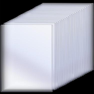 Imagem de 25 peças de protetores de impressão rígida de 21,8 x 28 cm, protetores de papel transparente rígido, protetores de página de papel de plástico, capa de plástico rígido, protetor de certidão de nascimento
