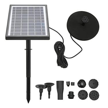 Imagem de Bomba de fonte de água solar Vomeko, bomba de água de painel, micro split tipo ABS monitoramento de nível de água fonte movida a energia solar, para banho de pássaros, jardim,