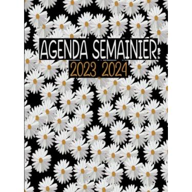 Imagem de Agenda Semainier 2023-2024: Agenda Semainier 24 Mois 2023-2024, Planificateur hebdomadaire grand format A4, 2 Pages Par Semaine, Jolie Couverture.