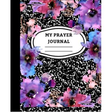 Imagem de Prayer Journal Composition Notebook Lined for Bible Study Notes, Prayer Requests, Daily Gratitude Journaling, 200 Pages(100 Sheets): Prayer Journal ... Daily Gratitude Journaling,200 Pages(10