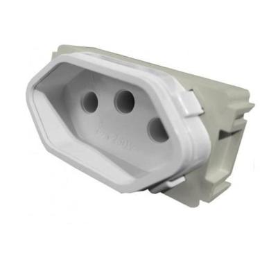 Imagem de Módulo Tomada 10A - Dicompel Novara Branco  Dnv1100/74Brtl