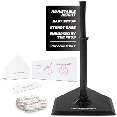 Imagem de PowerNet Acessórios de beisebol T Ball para treinador, pacote de treinamento de Tball, conjunto de bola de camiseta inclui 6 bolas de beisebol de núcleo macio + camiseta de rebatedor ajustável + 5