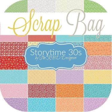 Imagem de Saco de sucata Storytime 30s (aproximadamente 2 jardas) por RBD Designers para Riley Blake 2 jardas de tecido de colcha DIY