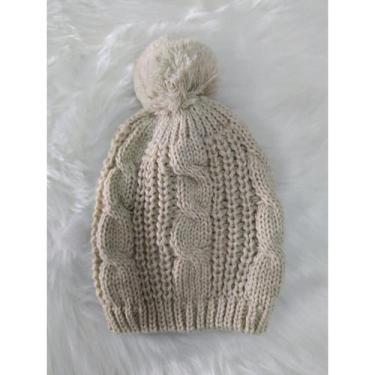 Imagem de Touca Gorro Frio Infantil Luxo Outono E Inverno De Tricô Em Lã Beanie 