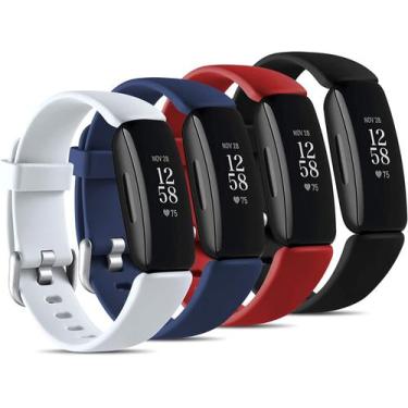 Imagem de  Compatível com 2 pulseiras Fitbit Inspire Pack 4 para homens e mulher