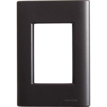 Imagem de Placa 3 Postos 4x2 Tramontina Giz Preta Soft Touch Sem Suporte Tramont