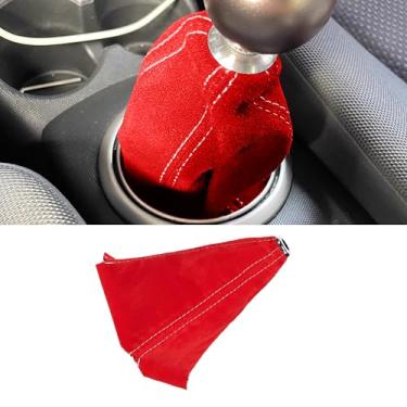 Imagem de Honibaoto Capa de bota de câmbio de carro, capa contra poeira de botão de câmbio de couro camurça, substituição manual/automática, polaina de freio de mão, capa de proteção contra poeira para carro