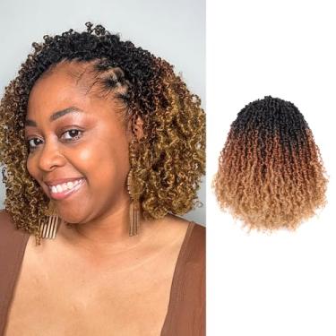 Imagem de ToyoTress Toyotress Yanky Twist Crochet Hair - 8 Polegadas 8 Pacotes (30 Fios/Peças) Fluffy Spring Mini Twist Short Bob Passion Twist, 3 Tons Ombre Brown Tranças De Crochê Pré-Enroladas Cabelo Para