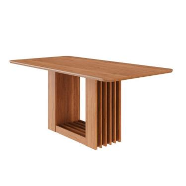 Imagem de Mesa de Jantar Retangular com Tampo MDF Ariela Cinamomo 180 cm
