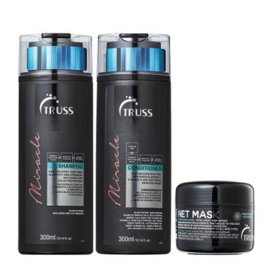Imagem de Truss Miracle Kit Shampoo Condicionador e Net Mask 30g