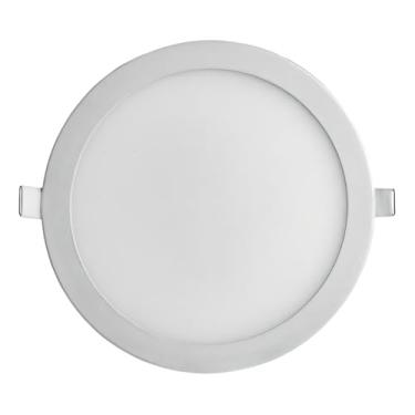 Imagem de Painel de LED Embutir Redondo Opus LED – Iluminação Moderna, 50.000h de Vida Útil, Alta Eficiência, Bivolt – Para Forros de Gesso, Madeira ou PVC – Residencial e Comercial