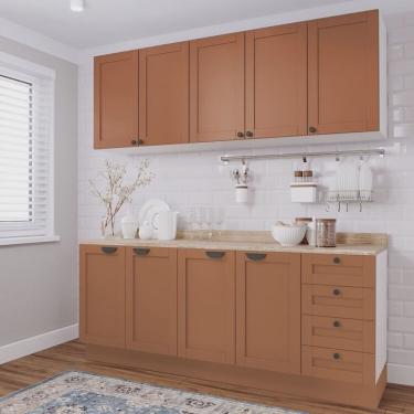 Imagem de Cozinha Modulada 4 Peças 2 Aéreos 2 Balcões Arizona Cabecasa Madeiramadeira