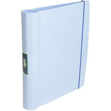 Imagem de Fichário Pasta Dello 4 Argolas Azul Pastel A4 com Estojo e Elásticos
