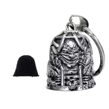 Imagem de KMA Est. 2005 THE RIDE BELL Caged Gremlin 3-D For ALL Motorcycles Lucky Charm Biker Luck Gift of Love & Protection, Prata, P