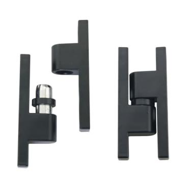 Imagem de DGBRSM 2 peças 180 graus preto removível bandeira dobradiças de metal 65 x 29 x 15 mm para porta janela armário caixa de distribuição de energia