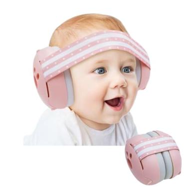 Imagem de Abafador de Ruídos Infantil para Bebês e Crianças Autismo - Proteção Auditiva para Shows, Aviões e Eventos Barulhentos - Confortável e Ajustável (Rosa)