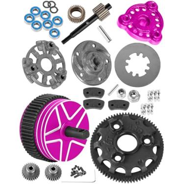 Imagem de RCHuiWow RC Gears Upgrades Part for 1/10 Slash/Stampede/Bandit/Rustler 2WD VXL,Diff Transmission Gear &48P 76T w/25T 27T Pinions &Pressure Plate &Slipper Clutch &Slipper Rebuild Kit Hops Up,Pink