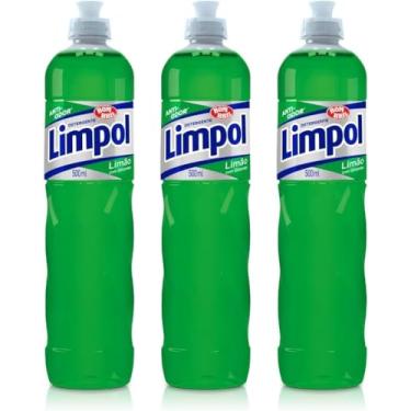 Imagem de Kit 3 Detergente Liquido Antiodor Limão Limpol Bombril 500Ml