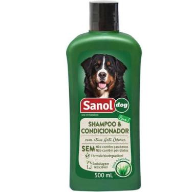 Imagem de Shampoo com condicionador para Cachorro Sanol 2 em 1 500ml