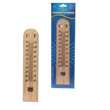 Imagem de Termômetro parede madeira interior Casa Sauna Graus - good home