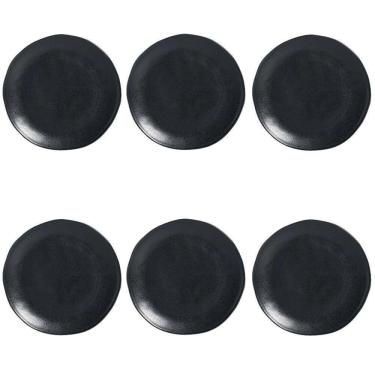 Imagem de Conjunto De Pratos Rasos 06 Peças Orgânico Eclipse Porto