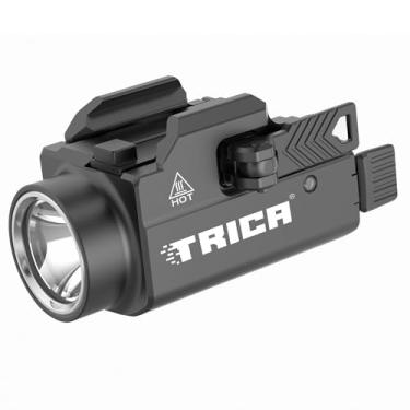 Imagem de Pistola compacta de 800 lúmens, luz de arma tática recarregável por USB com trilho ajustável, mini lanterna de revólver de liberação rápida, compatível com 1913, estilo GL, tamanho completo e trilho