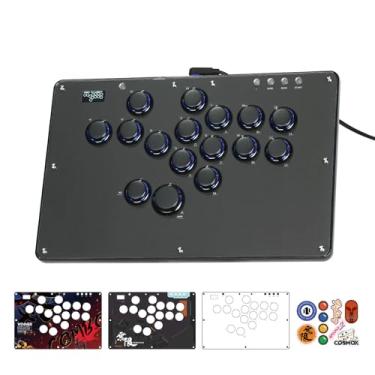 Imagem de Haute42 Leverless Controller Arcade Stick: Leverless Controller U16 with Kailh Crystal Low-Profile Switches,Leverless Arcade Controller Street Fight for PC/PS3/PS4/Switch Support Hot Swap & SOCD