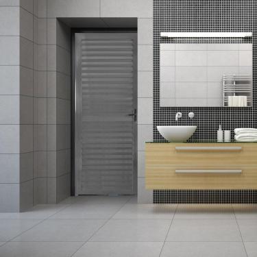 Imagem de Porta De Alumínio Palheta 210X100Cm Lado Esquerdo Brilhante