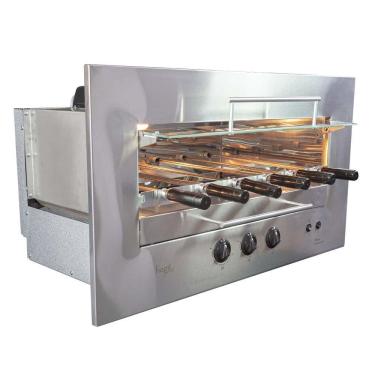 Imagem de Assador A Gás Natural De Embutir 6 Espetos Rotativos Hope Roast Premium 06