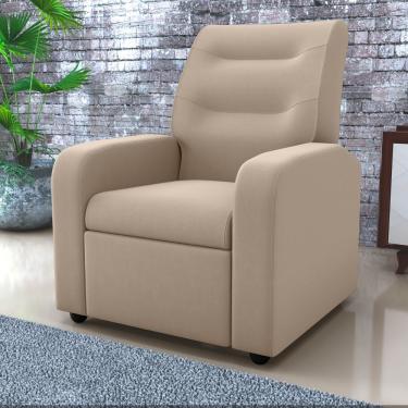 Imagem de Poltrona Decorativa Reclinável Cecilia Veludo Light Bege