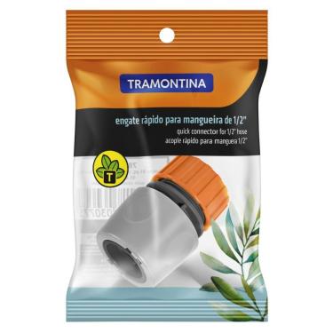 Imagem de Kit 8 Engate Rapido Tramontina Plastico Mangueiras 1/2