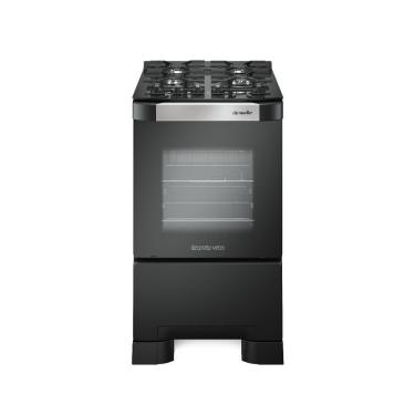 Imagem de Fogão 4 Bocas Mueller Decorato Vetro G3 Preto Fosco Bivolt