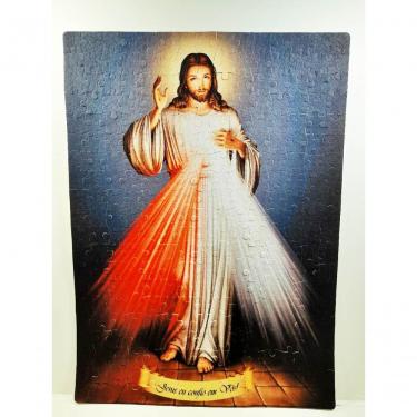 Imagem de Quebra-cabeça Religioso Jesus Misericordioso Mdf