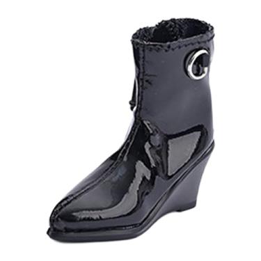 Imagem de menolana 1/6 Boneco de ação Sapatos Vestir Botas Ocas Mulheres Boneca da Moda Fantasia Modelo em Miniatura para Figura Feminina de 12" Brinquedos Corpo, Preto