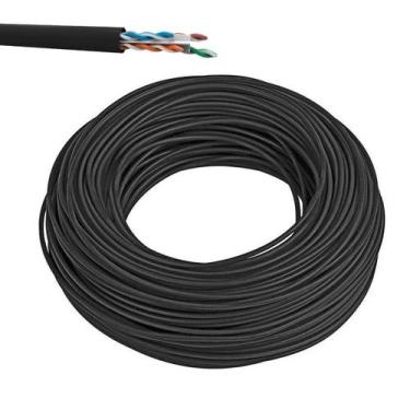 Imagem de Cabo de Rede Cat6 Cobre Utp 4 Pares Preto 30 Metros Giga - Multitoc