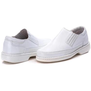 Imagem de Sapato Comfort Masculino em Couro Natural Branco - Ranster