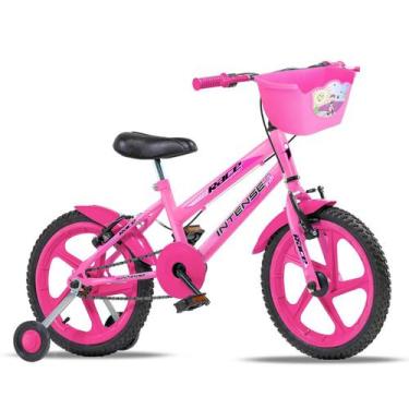 Imagem de Bicicleta infantil Aro 16 Vbrake Meninas com rodinha Colorida quadro A