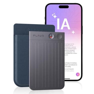 Imagem de Gravador de voz com IA, gravador de áudio PLAUD NOTE c/capa, controle de aplicativo, transcrição e resumo com tecnologia de IA, suporte a 112 idiomas, 64GB, para aulas, reuniões, chamadas