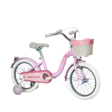 Imagem de Bicicleta Retrô Infantil Aro 16 Com Cesta, Campainha, Refletor e Rodas De Apoio Unitoys