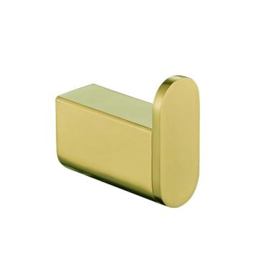 Imagem de Acessórios para banheiro em aço inoxidável 304 dourado escovado - Toalheiro, porta-escova de papel higiênico | Conjunto de 3 peças, gancho para roupas