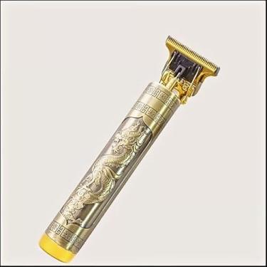 Imagem de Máquina Profissional Acabamento Sem Fio Cabelo Barba Pezinho Personalizada Com Limitador de Lamina Ajustável Recarregável 4 Pentes Óleo Escovinha Kit Conjunto Aparador Acabamento (Dragão) Designer Inovador